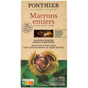 Marrons natures cuits sous vide